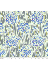 Kathy Doughty Rayon, Wandering Eye, Agapantha in Cool, Fabric Half-Yards Kathy Doughty Rayon, Wandering Eye, Agapantha in Cool, Fabric Half-Yards