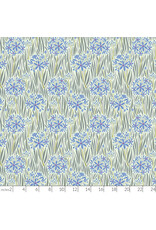 Kathy Doughty Rayon, Wandering Eye, Agapantha in Cool, Fabric Half-Yards Kathy Doughty Rayon, Wandering Eye, Agapantha in Cool, Fabric Half-Yards