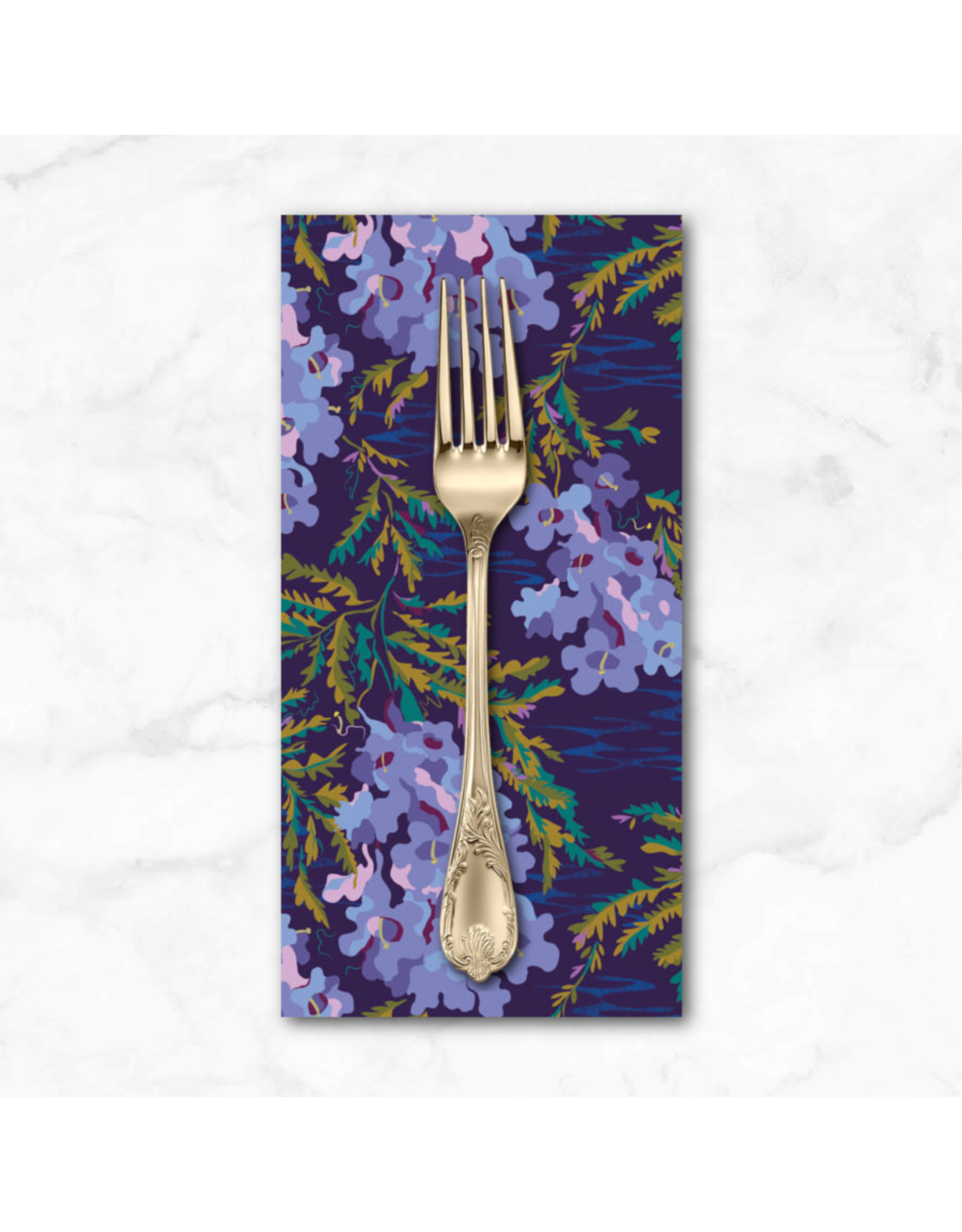 PD's Kathy Doughty Collection Wandering Eye, Jacaranda in Cool, Dinner Napkin