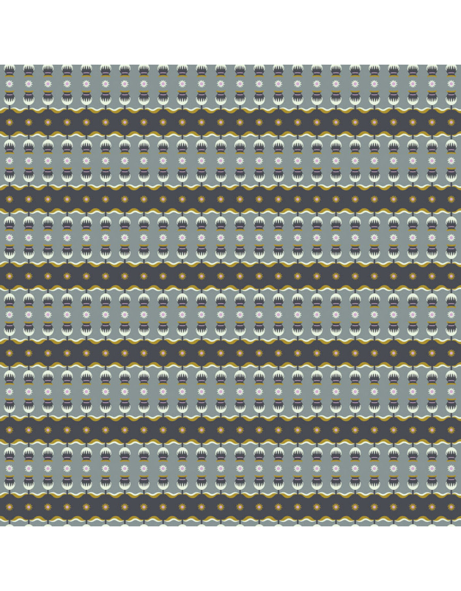 Kathy Doughty Wandering Eye, Gumnut in Neutral, Fabric Half-Yards