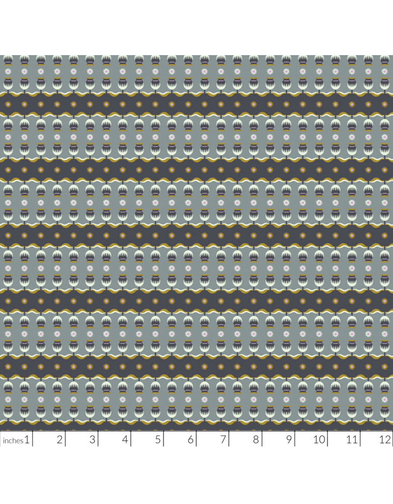 Kathy Doughty ON SALE-5 YARD CUT, Wandering Eye, Gumnut in Neutral