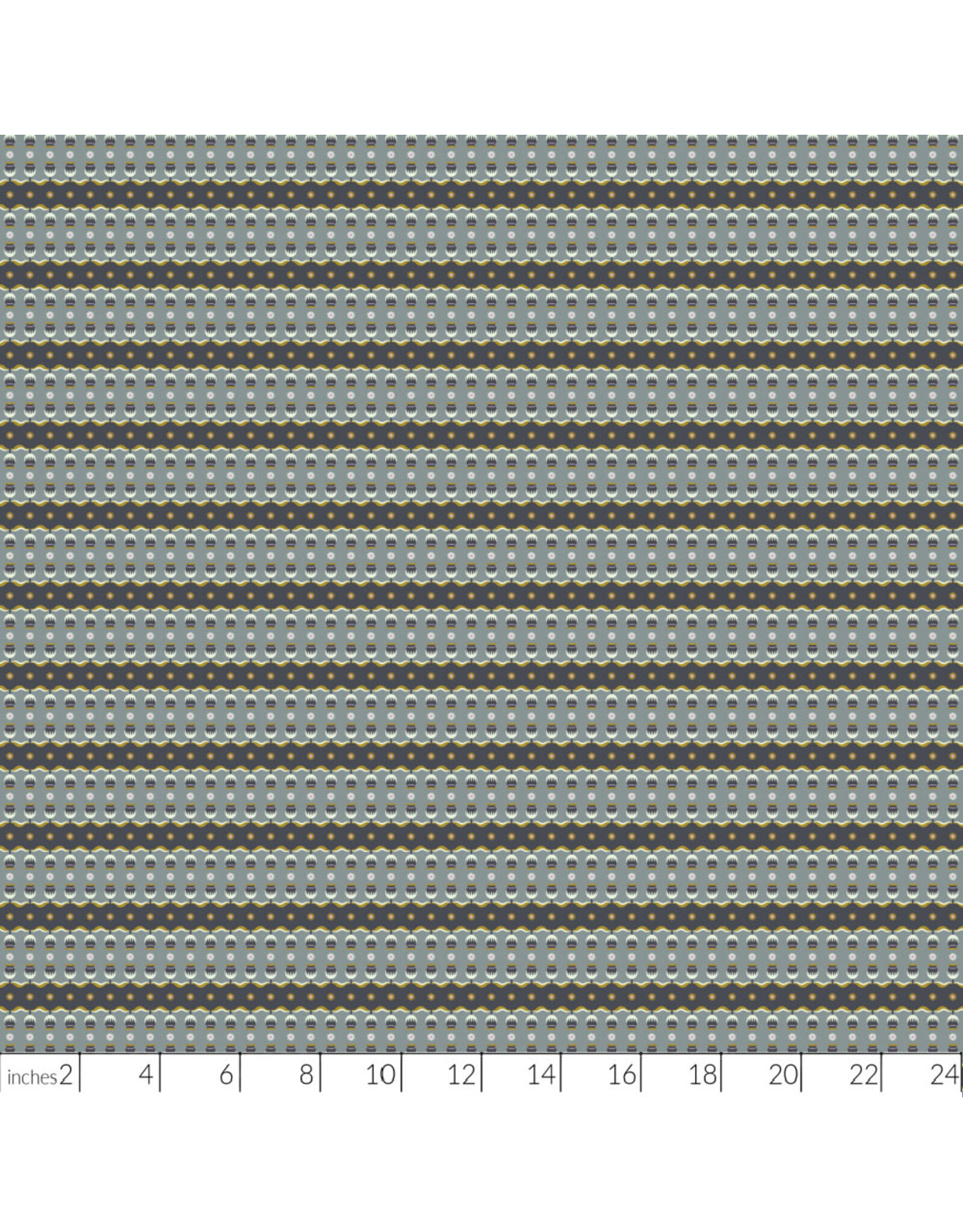 Kathy Doughty Wandering Eye, Gumnut in Neutral, Fabric Half-Yards