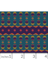 Kathy Doughty Wandering Eye, Gumnut in Cool, Fabric Half-Yards