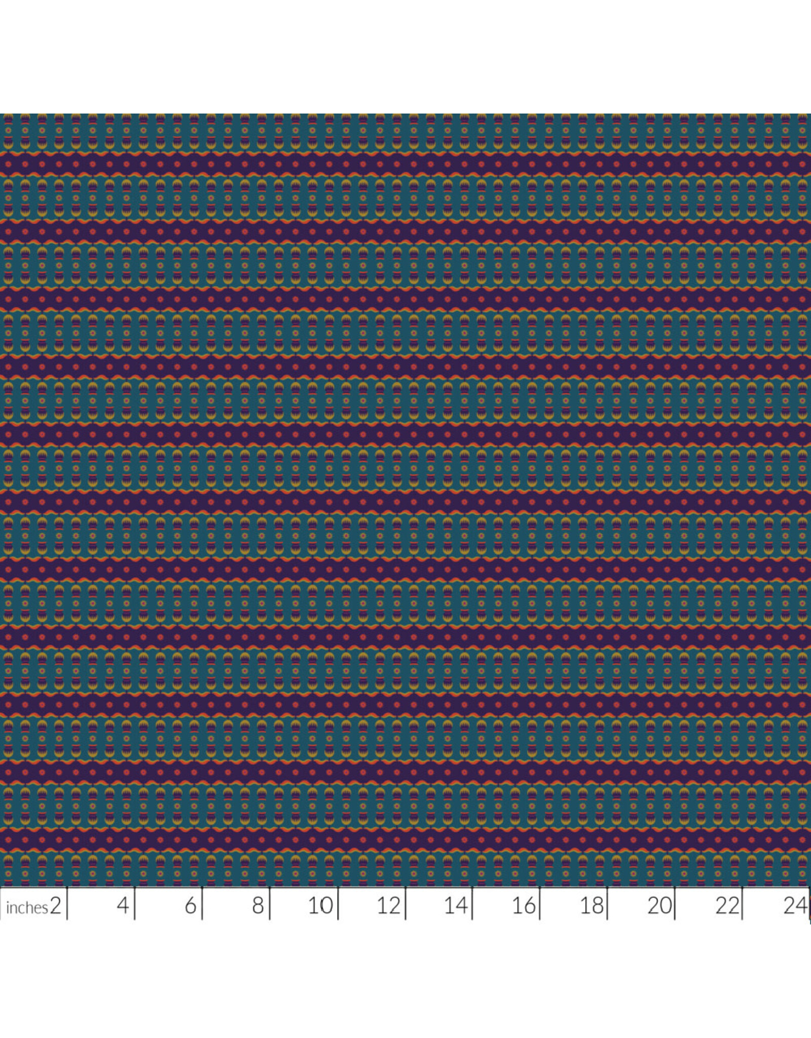 Kathy Doughty Wandering Eye, Gumnut in Cool, Fabric Half-Yards