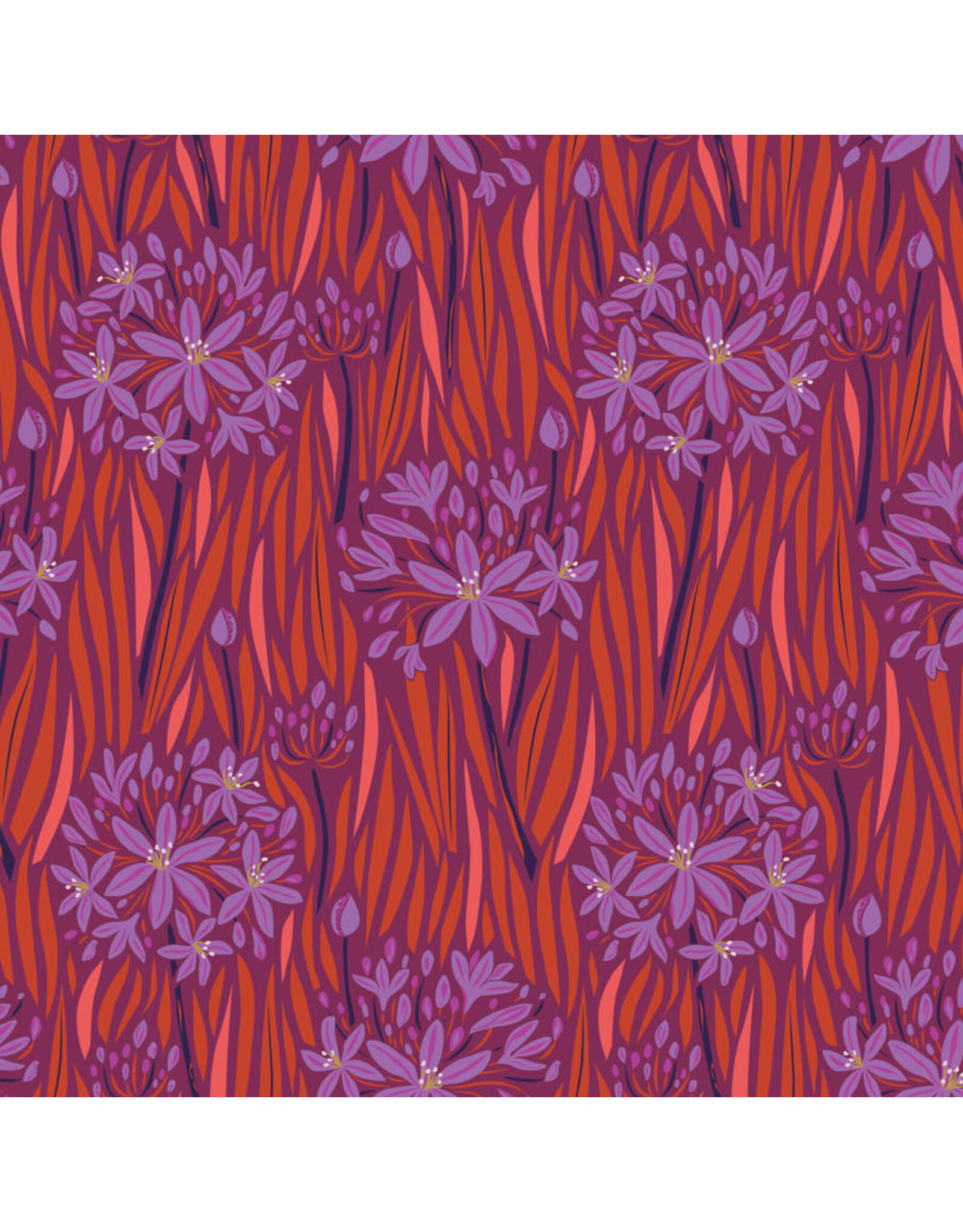 Kathy Doughty Wandering Eye, Agapantha in Warm, Fabric Half-Yards