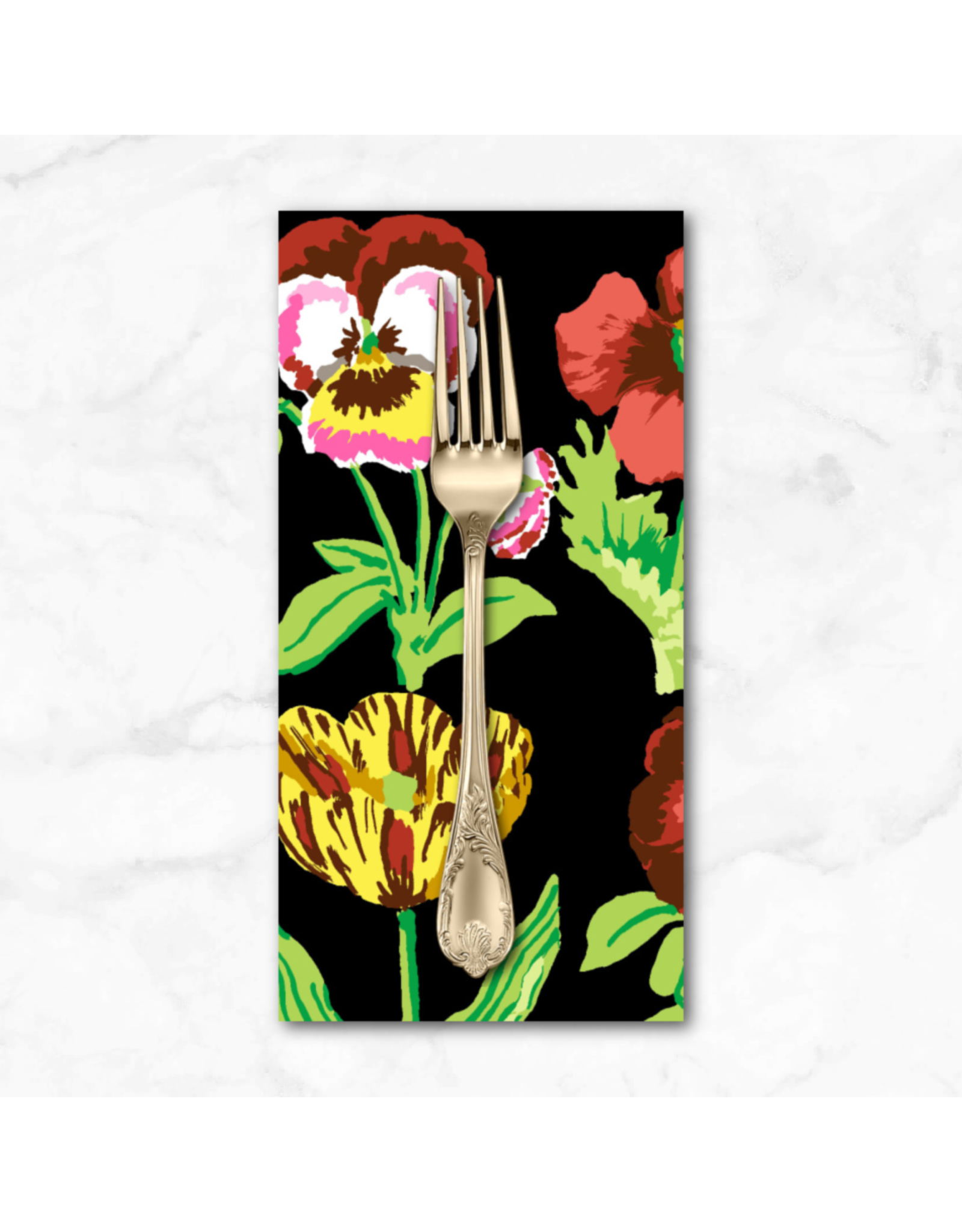 PD's Kaffe Fassett Collection Kaffe Collective, Flower Studies in Black, Dinner Napkin
