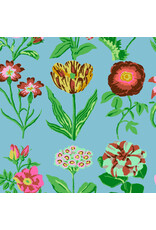 Kaffe Fassett Collective Kaffe Collective, Flower Studies in Blue, Fabric Half-Yards