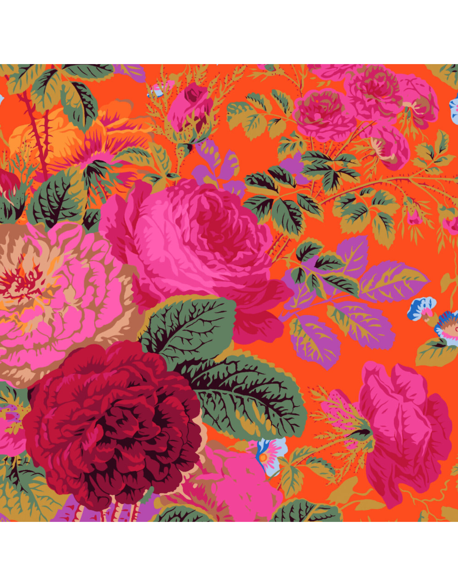 Kaffe Fassett Collective Kaffe Collective, Gradi Floral in Tomato, Fabric Half-Yards