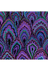 Kaffe Fassett Kaffe Collective 2025, Marble Scallops in Purple, Fabric Half-Yards
