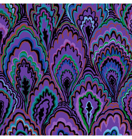 Kaffe Fassett Kaffe Collective 2025, Marble Scallops in Purple, Fabric Half-Yards