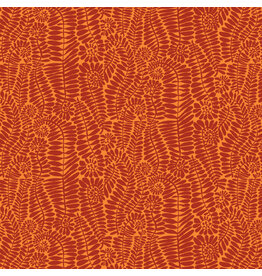 Kaffe Fassett Kaffe Collective 2025, SM Fronds in Melon, Fabric Half-Yards