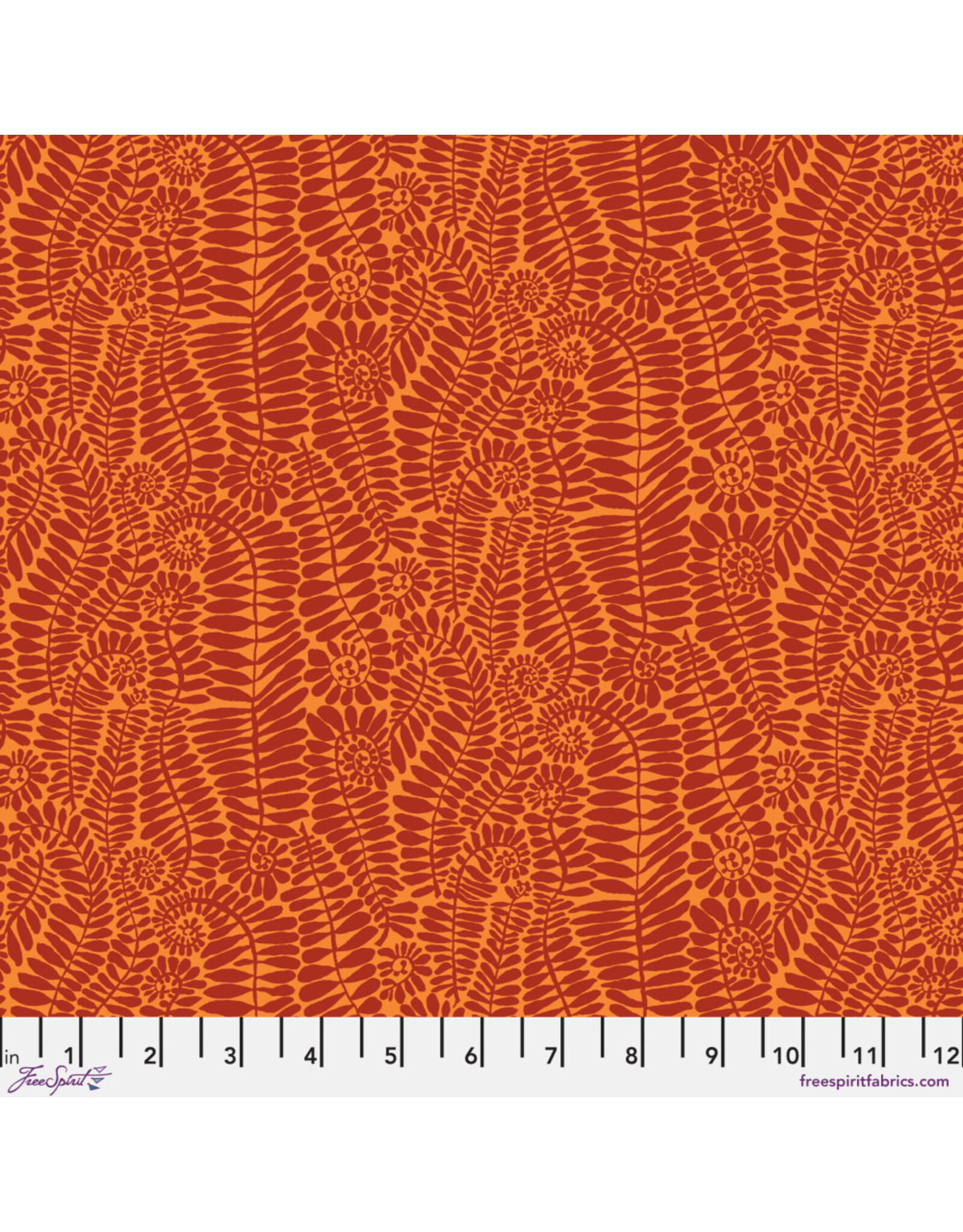Kaffe Fassett Collective Kaffe Collective 2025, SM Fronds in Melon, Fabric Half-Yards