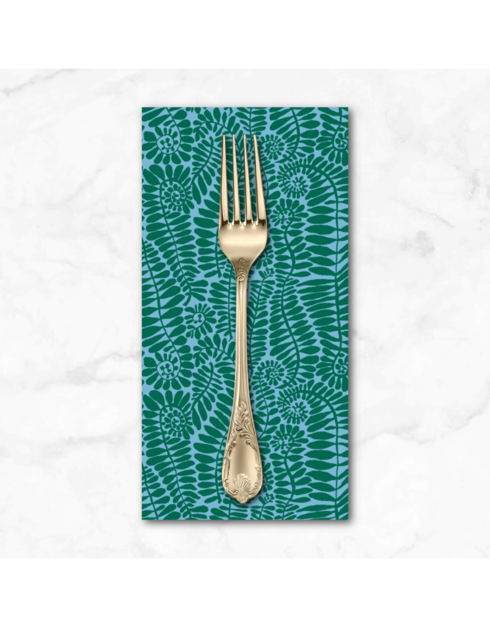 PD's Kaffe Fassett Collection Kaffe Collective, SM Fronds in Turquoise, Dinner Napkin