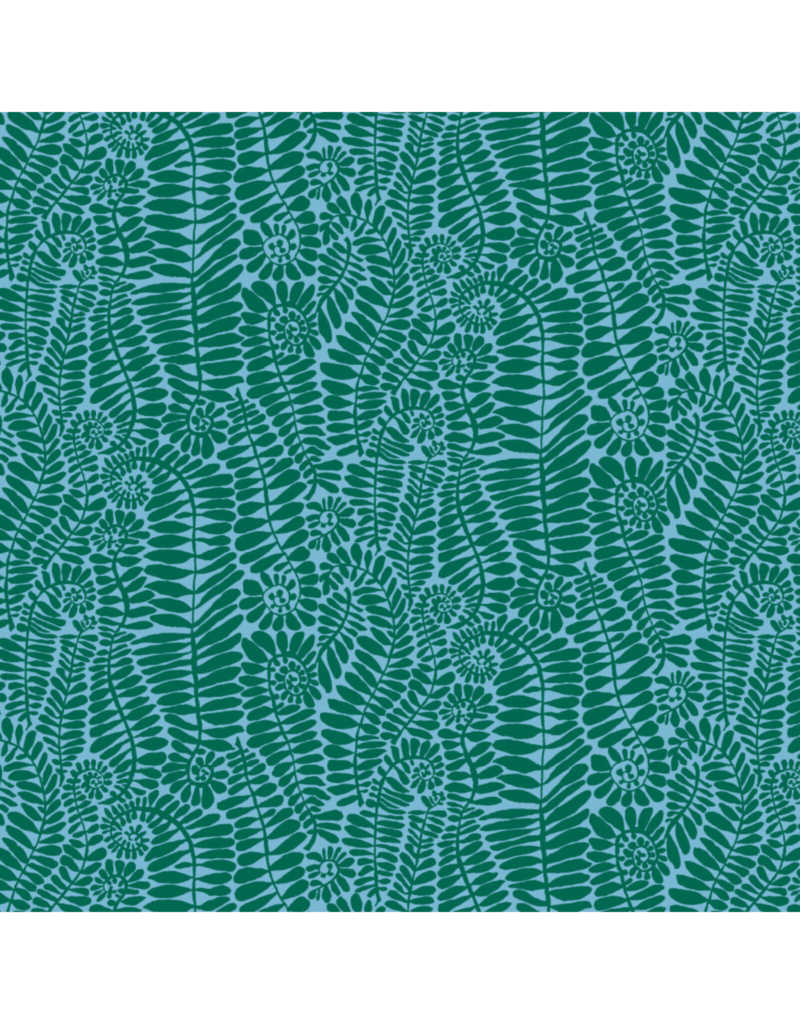 Kaffe Fassett Collective Kaffe Collective 2025, SM Fronds in Turquoise, Fabric Half-Yards