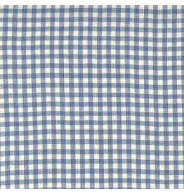 Moda French General Woven Ginghams, Woad Pearl, Lightweight Yarn Dyed Woven, Fabric Half-Yards