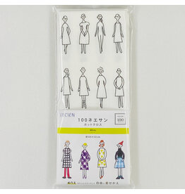 Lecien ON ORDER-100 Ladies (Ne-San) in White, Embroidery Sampler