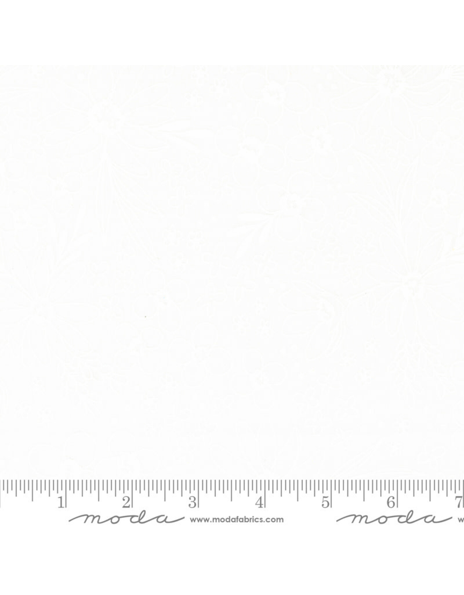 Alli K Design Gilded, Flower Arrangement in Paper White on White, Fabric Half-Yards