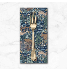 PD's P&B Collection Lakeside Days, Scenic Lake in Navy, Dinner Napkin