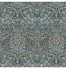 William Morris & Co. Morris & Co., Classics, Blackthorne in Indigo, Fabric Half-Yards