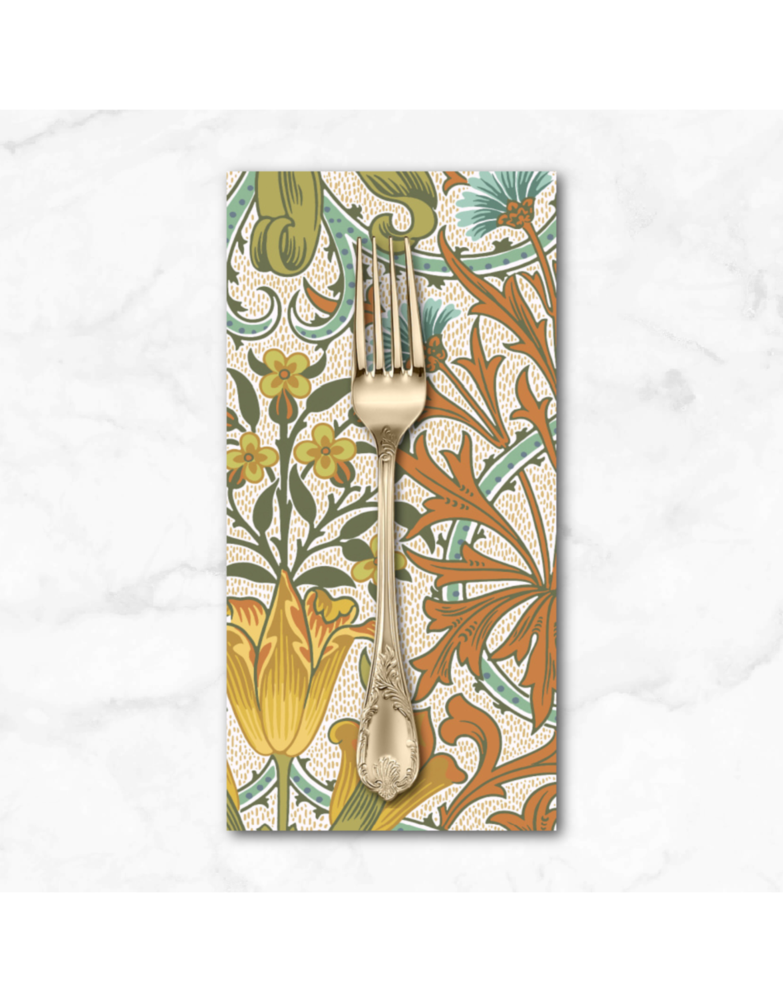 PD's William Morris Collection Morris & Co, Classics, Woodland Weeds in Multi, Dinner Napkin