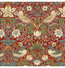 William Morris & Co. Morris & Co, Classics, Strawberry Thief in Red, Fabric Half-Yards