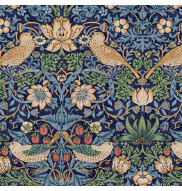 William Morris & Co. Morris & Co, Classics, Strawberry Thief in Navy, Fabric Half-Yards