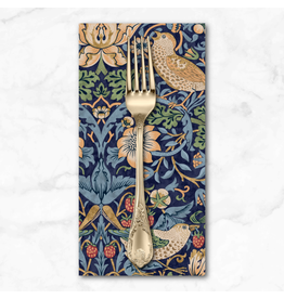 PD's William Morris Collection Morris & Co, Classics, Strawberry Thief in Navy, Dinner Napkin