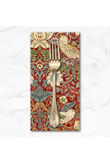 PD's William Morris Collection Morris & Co, Classics, Strawberry Thief  in Red, Dinner Napkin
