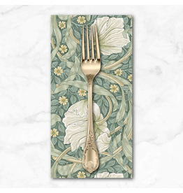 PD's William Morris Collection Morris & Co, Classics, Small Pimpernel in Olive, Dinner Napkin