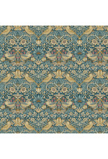 William Morris & Co. Morris & Co, Classics, Mini Strawberry Thief in Teal, Fabric Half-Yards