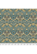 William Morris & Co. Morris & Co, Classics, Mini Strawberry Thief in Teal, Fabric Half-Yards