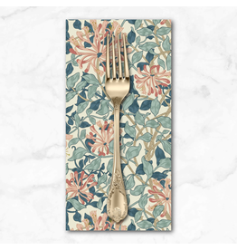 PD's William Morris Collection Morris & Co, Classics, Honeysuckle in Aqua, Dinner Napkin