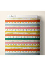 Cloud9 Fabrics Happy Homestead, Stripes and Stitches in Multi, Fabric Half-Yards