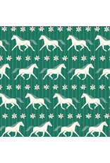 Cloud9 Fabrics Happy Homestead, Howdy in Green, Fabric Half-Yards