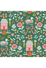 Cloud9 Fabrics Happy Homestead, Homestead in Green, Fabric Half-Yards