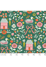 Cloud9 Fabrics Happy Homestead, Homestead in Green, Fabric Half-Yards