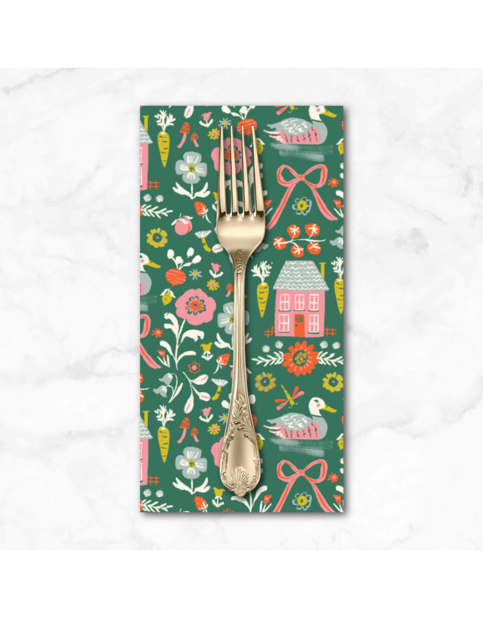 PD's Cloud9 Collection Happy Homestead, Homestead in Green, Dinner Napkin