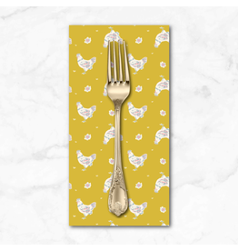 PD's Cloud9 Collection Happy Homestead, Happy Hens in Gold, Dinner Napkin