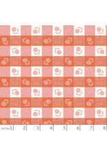 PD's Cloud9 Collection Happy Homestead, Gingham in Pink Orange, Dinner Napkin
