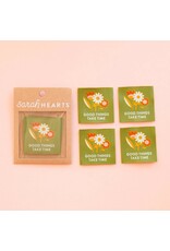 Sarah Hearts Good Things Take Time - Woven Label Tags, Set of 4