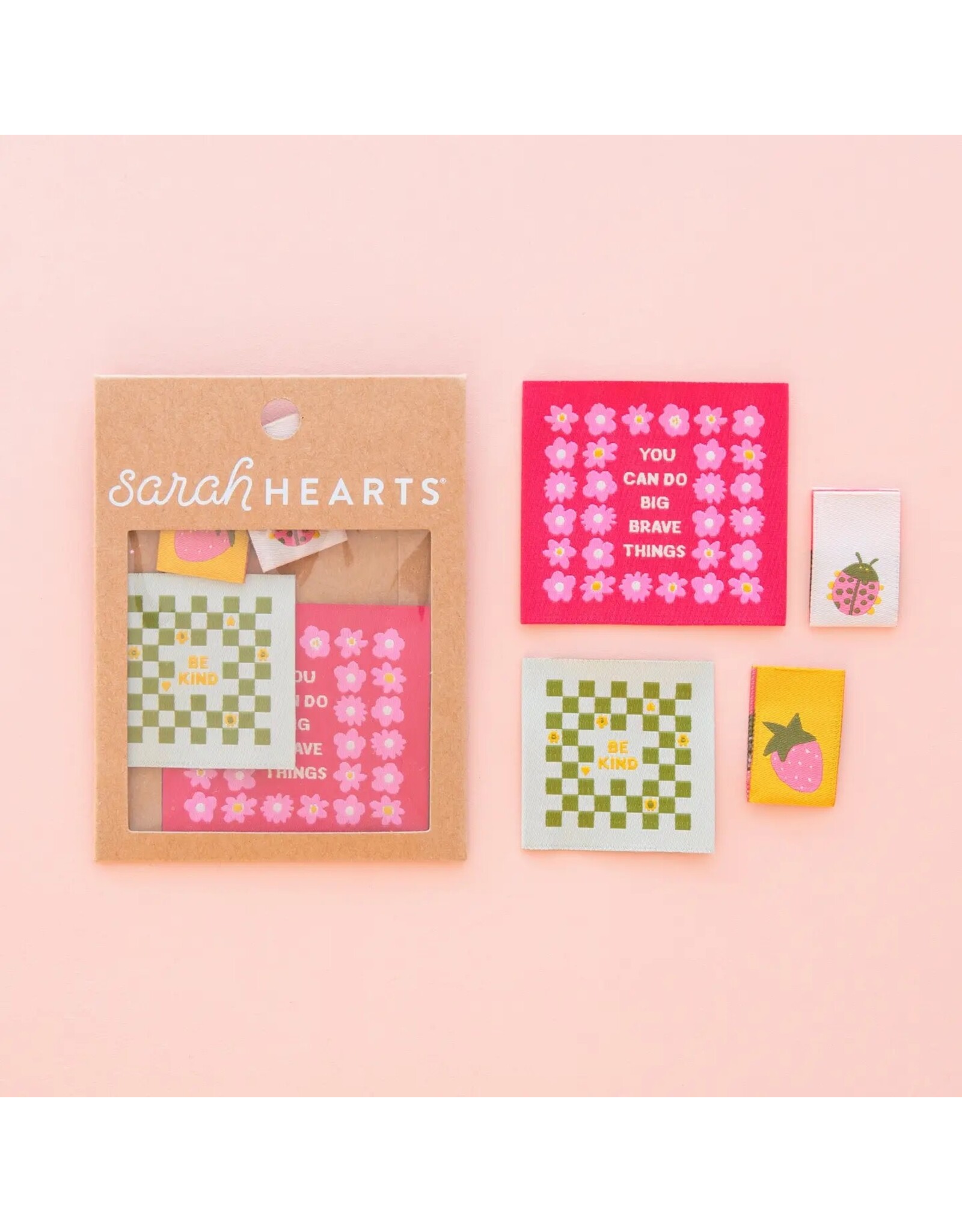 Sarah Hearts Joyful June Multipack - Woven Label Tags, Set of 4