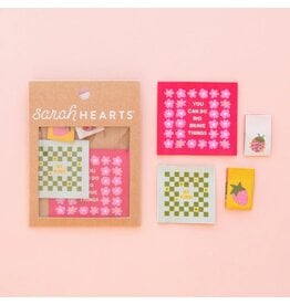 Sarah Hearts Joyful June Multipack - Woven Label Tags, Set of 4