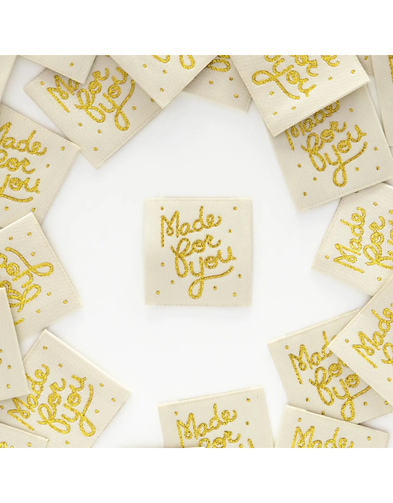 Sarah Hearts Made for You - Woven Label Tags, Set of 8