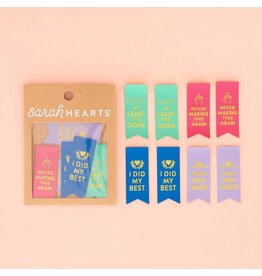 Sarah Hearts Sarcastic Award Ribbon Multipack - Woven Label Tags, Set of 8