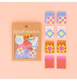 Sarah Hearts Then Came June Quilt Block Multipack - Woven Label Tags, Set of 8
