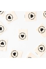 Sarah Hearts Washable - Woven Label Tags, Set of 8