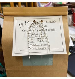 PD ON SALE- Solid Sampler Mystery Pre-Cut Bundle - Contains 3 Yards