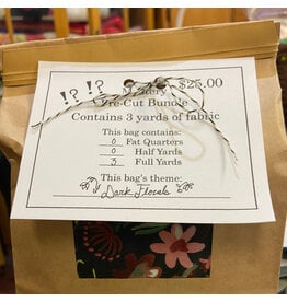 PD ON SALE- Dark Floral Mystery Pre-Cut Bundle - Contains 3 Yards