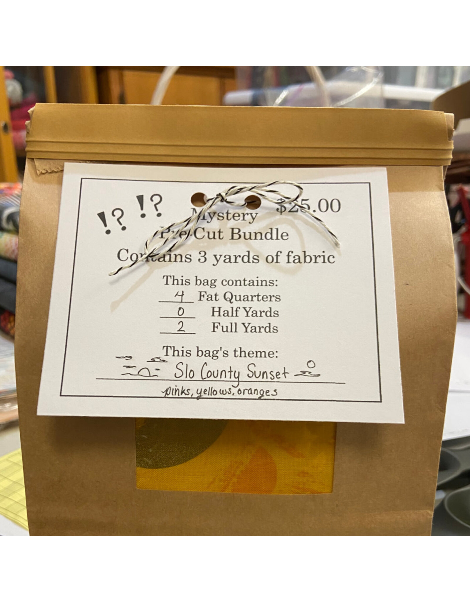 PD ON SALE- SLO County Sunset Mystery Pre-Cut Bundle - Contains 3 Yards