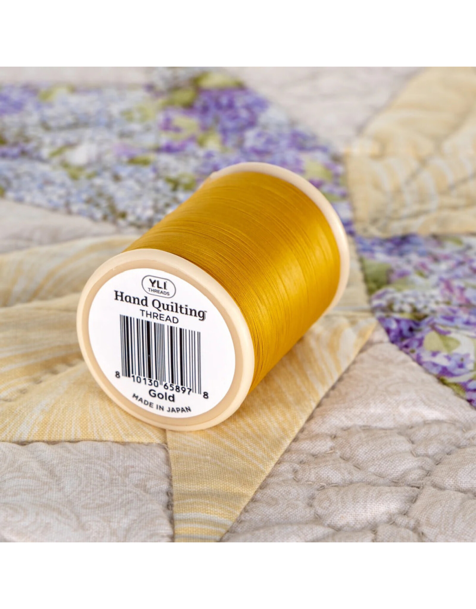 YLI YLI Cotton Hand Quilting Thread, 007 Gold, 40wt, 3 ply, 500 yd spool